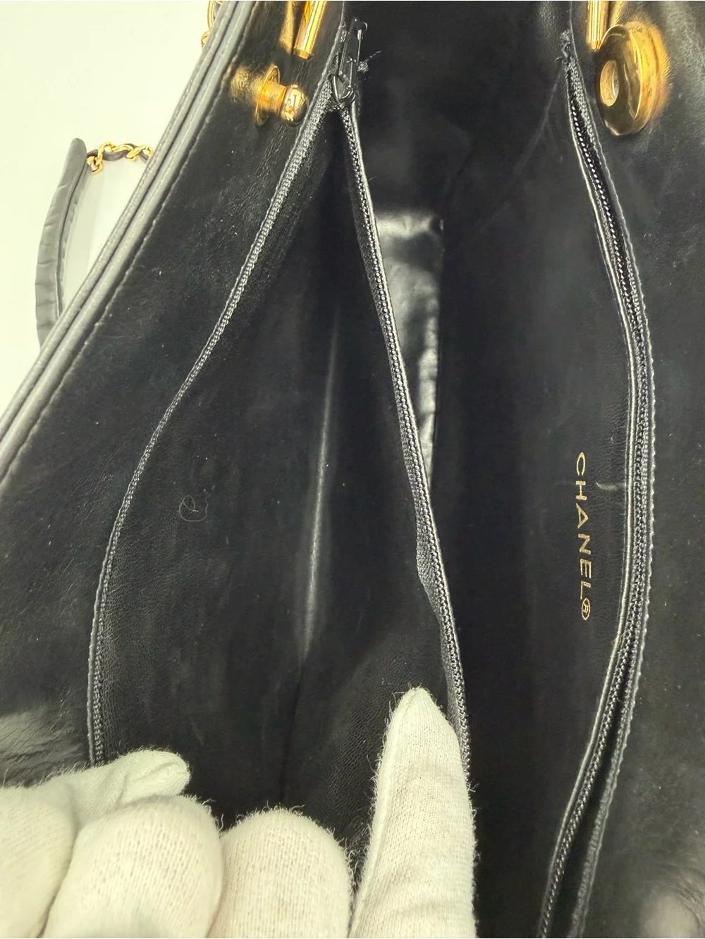 CHANEL Black Vintage Shoulder Bag  W/Authenticity Card, Dust Bag and Entrupy COA